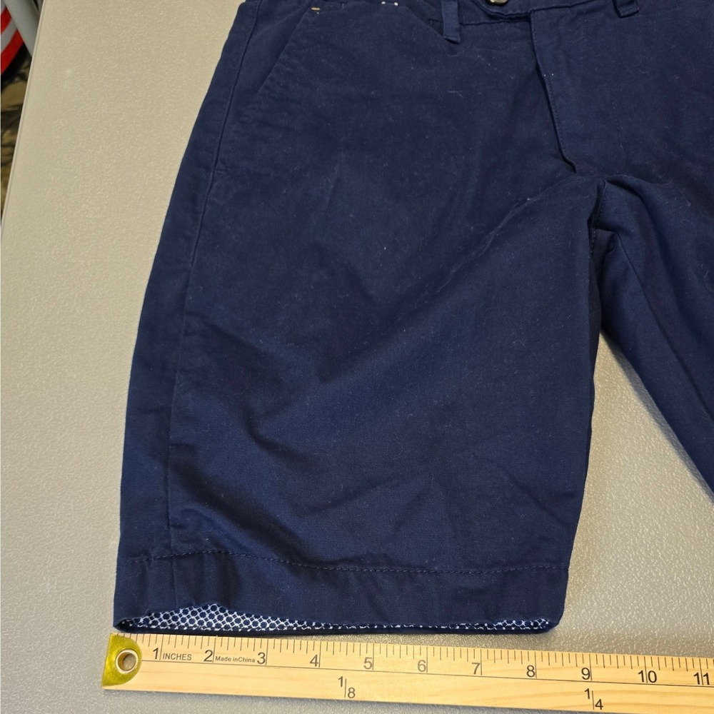 Denim & Flower Ricky Singh Men's Navy Chino Shorts Size 30 Paisley Lined - Picture 7 of 13